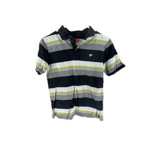 Wrangler Boys Striped Short Sleeve Collared Polo Shirt Youth Size Large 10/12